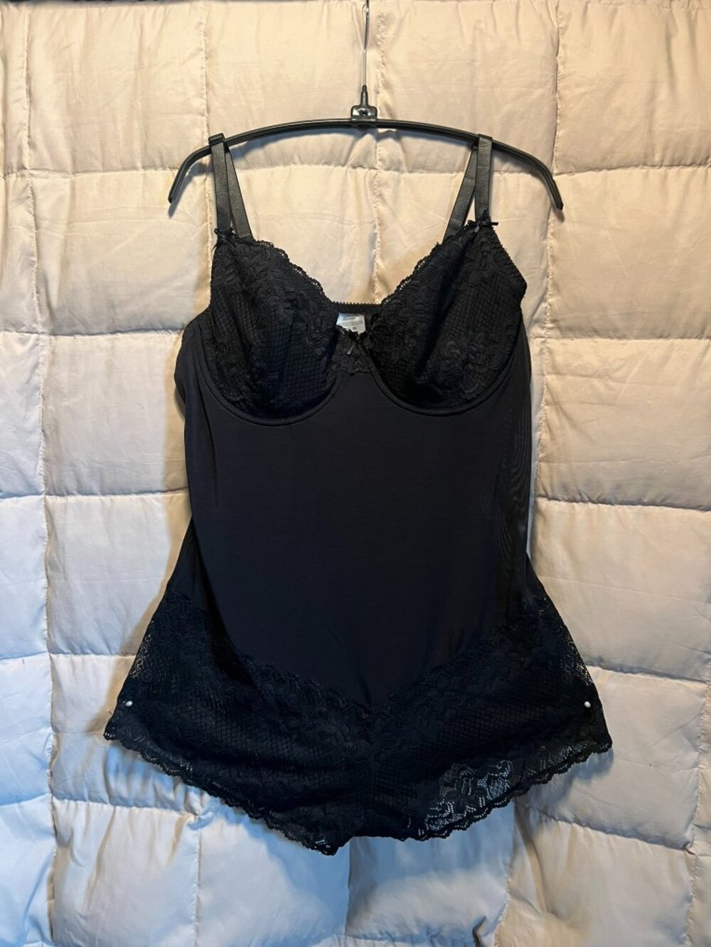 Beautiful Black Lace Underwire Shaping Bodysuit